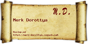 Merk Dorottya névjegykártya